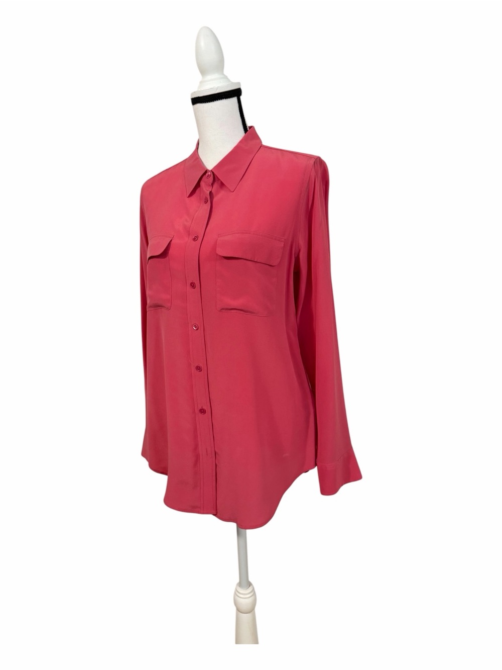 Equipment Femme 100% Silk Pink Button-Down Blouse Size M - Picture 3 of 11